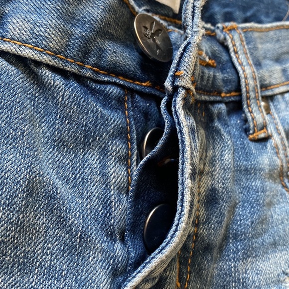 One Teaspoon blue Bonita cutoffs Jean shorts size 26 festival back pocket fade - Picture 5 of 8